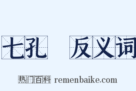 七孔鍼反义词是什么意思的图片